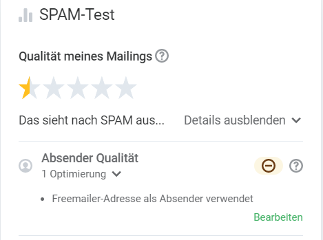 Spamtest Newsletter-Absender