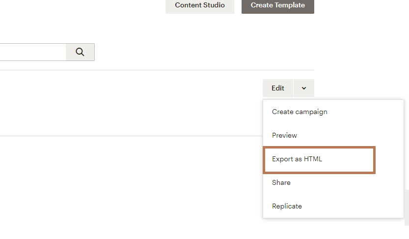 Mailchimp Newsletter als HTML exportieren
