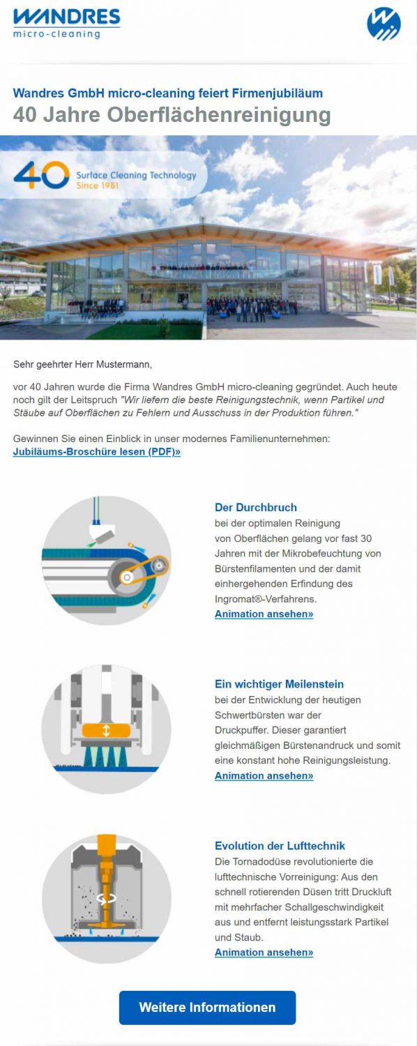 B2B Newsletter Beispiel