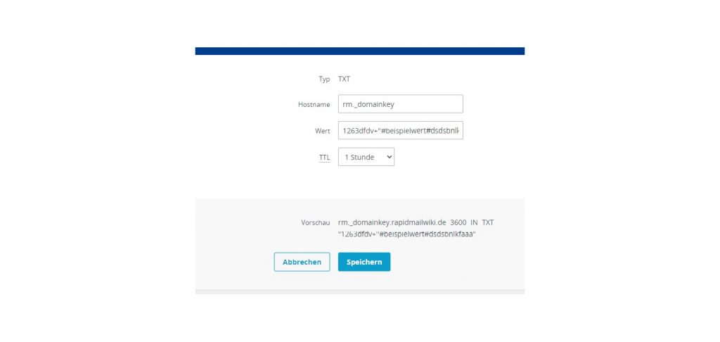 IONOS: DKIM hinterlegen