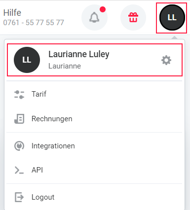 rapidmail Konto: Benutzerkürzel und Benutzername