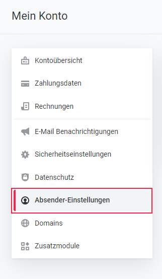 rapidmail: Eigenes Konto