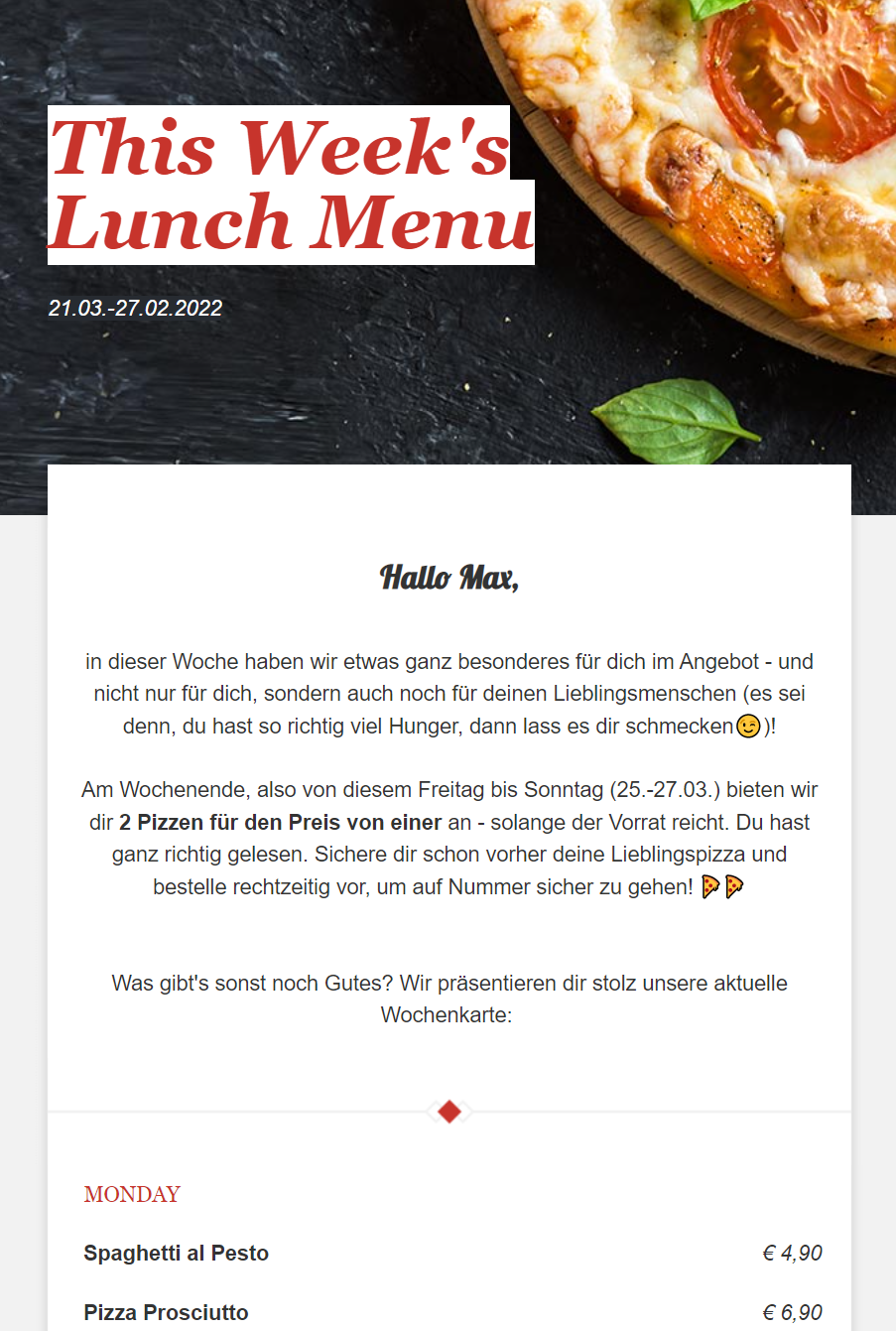 Newsletter-Beispiel rapidmail