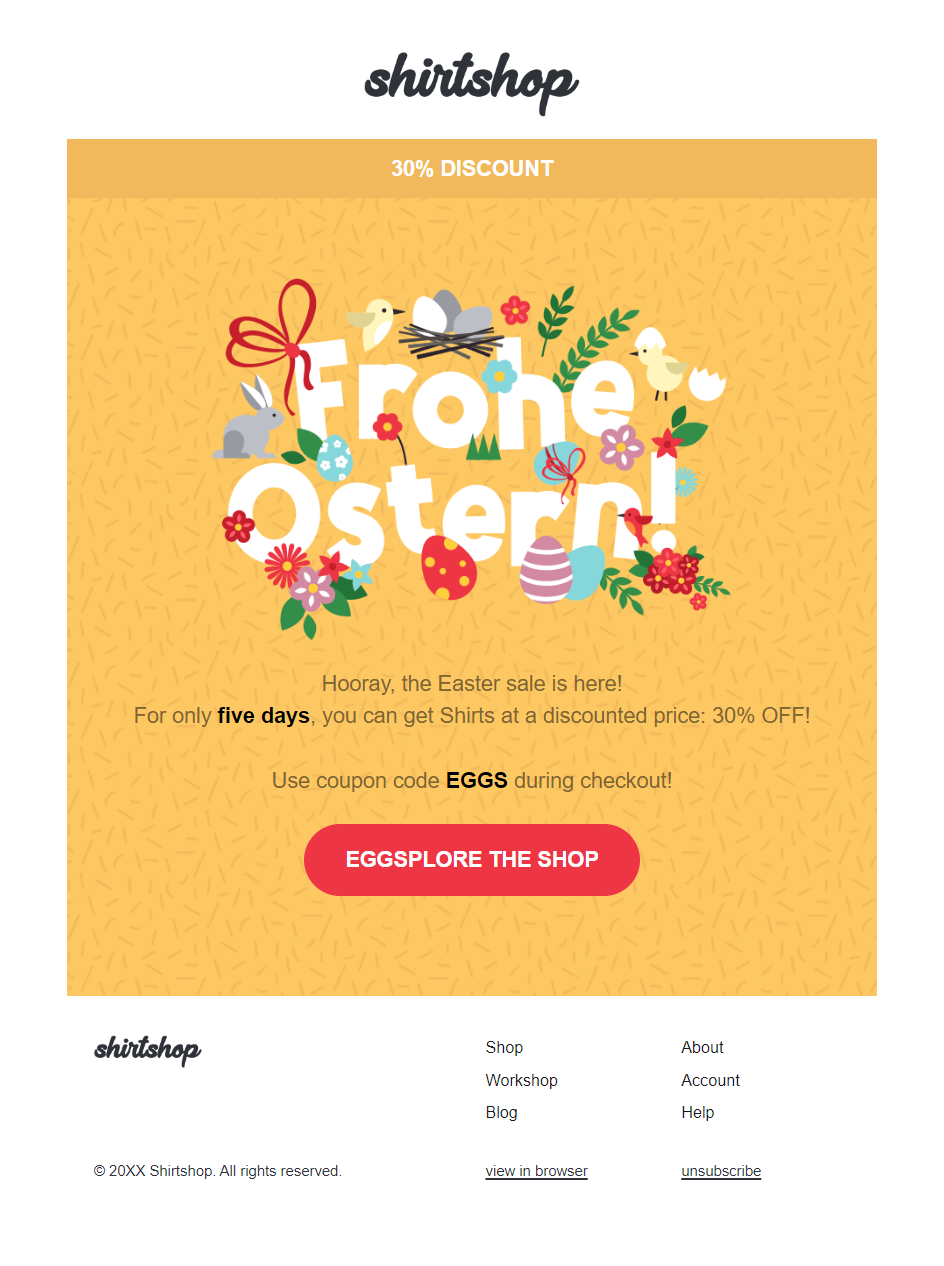 Newsletter-Vorlage Ostern