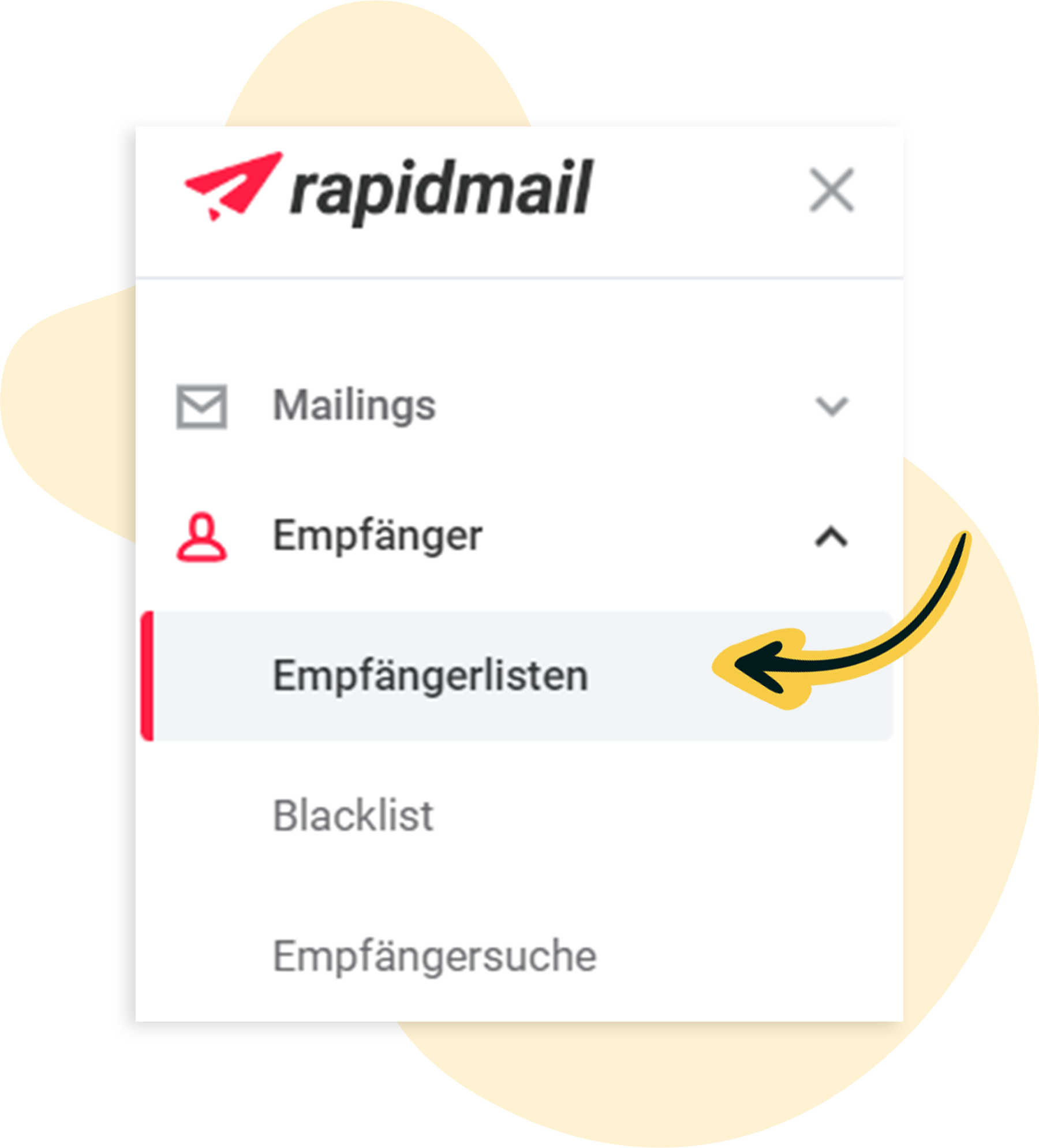 rapidmail: Empfängerlisten aufrufen