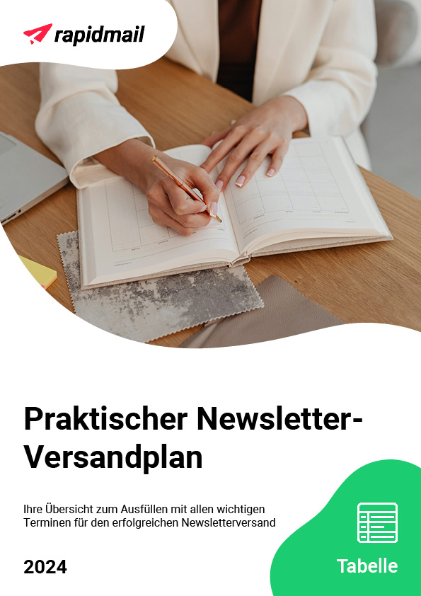 Newsletter-Versandplan 2024 I rapidmail