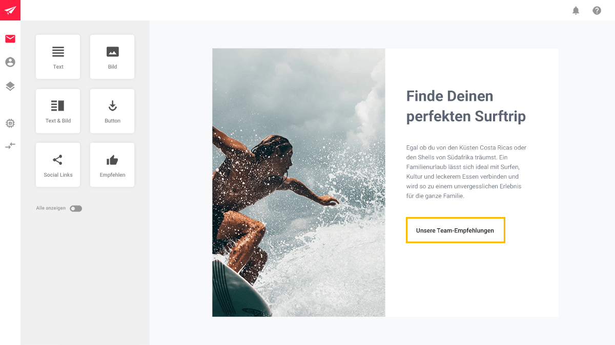 rapidmail Newsletter Editor