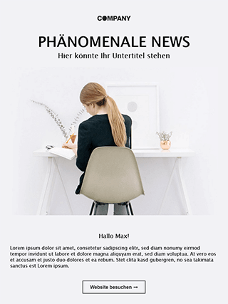 Modèle de newsletter rapidmail pour les entreprises